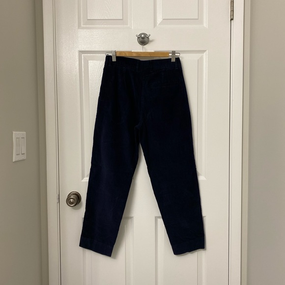 COS Navy Corduroy Straight-leg Pants - Picture 3 of 7